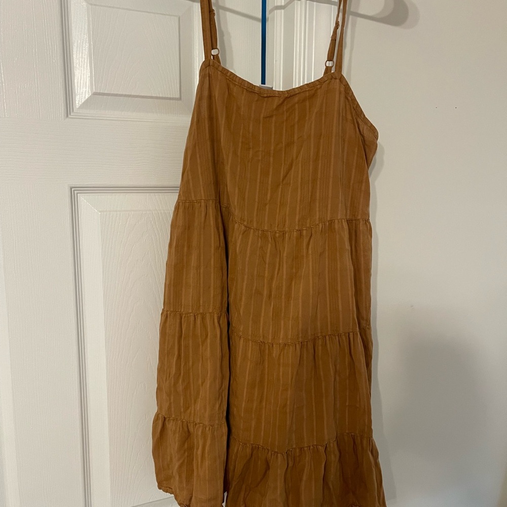 Old Navy Brown Tiered Sundress Sleeveless